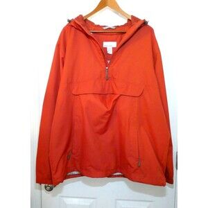 North End Orange Anorak Windbreaker Hoodie Mens XL/TG